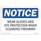 Signmission OSHA, Wear Gloves & Eye Protection When Cleaning, 10in X 7in Plastic, 10" W, 7" H, Landscap OS-NS-P-710-L-19006 - alternate 1